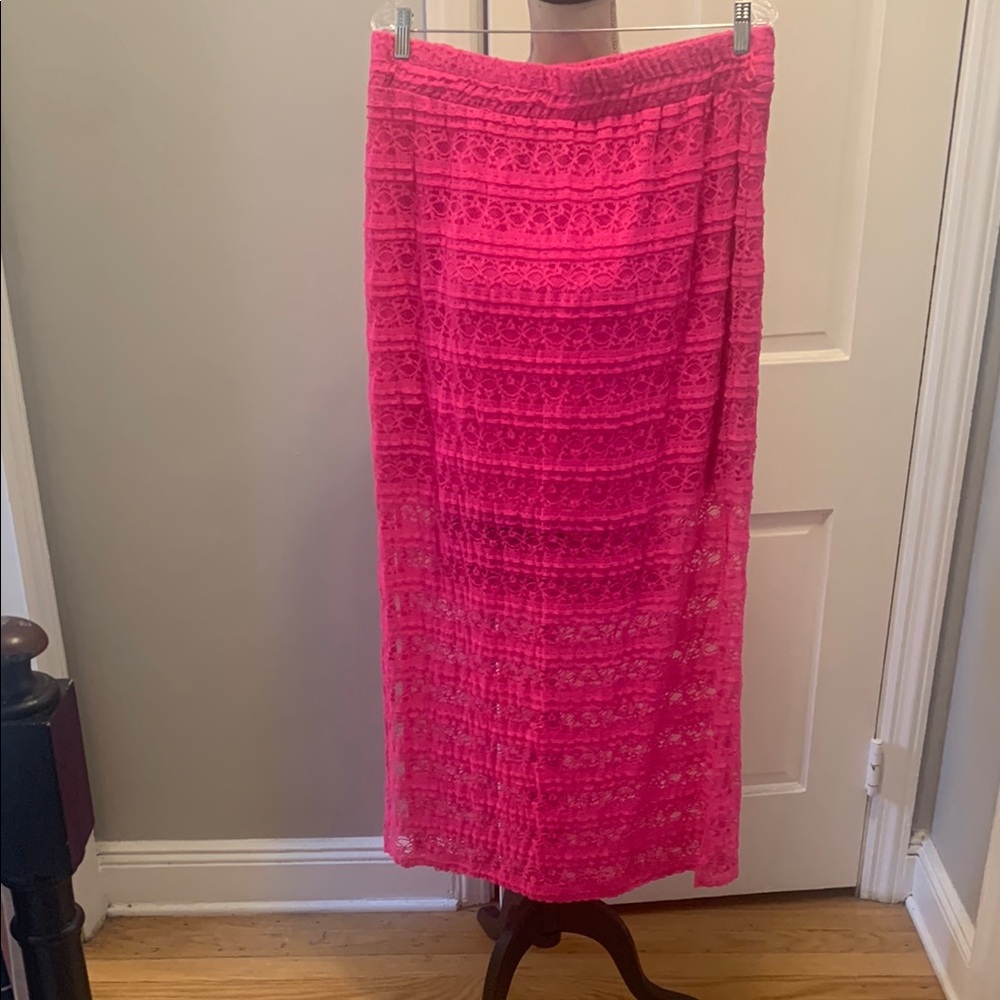 No Boundaries Pink Maxi Pencil Skirt Resort Wear